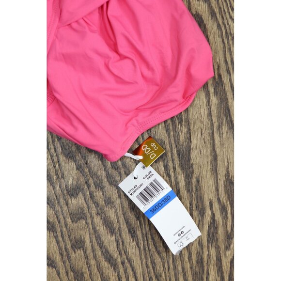 Anne Cole Womens Surplice Underwire Tankini Swim Top Pink Glow 36DD/38D - Picture 4 of 7